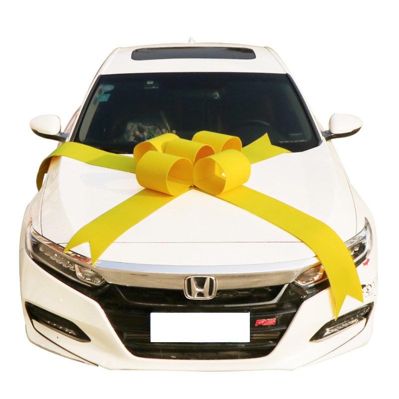 展厅交车布置装饰汽车4s店新提车交车蝴蝶结仪式拉花蝴蝶结大红花