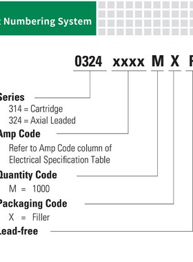 littelfuse0324040.MXP力特 快熔轴向引线式陶瓷管保险丝324040
