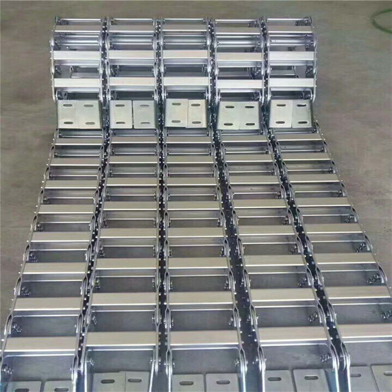 定做TLG75全封闭 桥式钢制拖链 油管气管水管线缆金属拖链