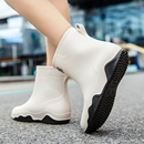 户外穿劳保工作加厚耐磨雨靴男 女防滑防水胶鞋 千牧芙时尚 中筒雨鞋