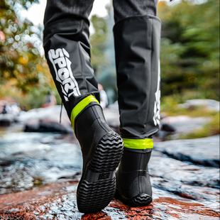 千牧芙可折叠雨鞋女款雨林登山雨靴防滑防水鞋男士户外徒步防水布