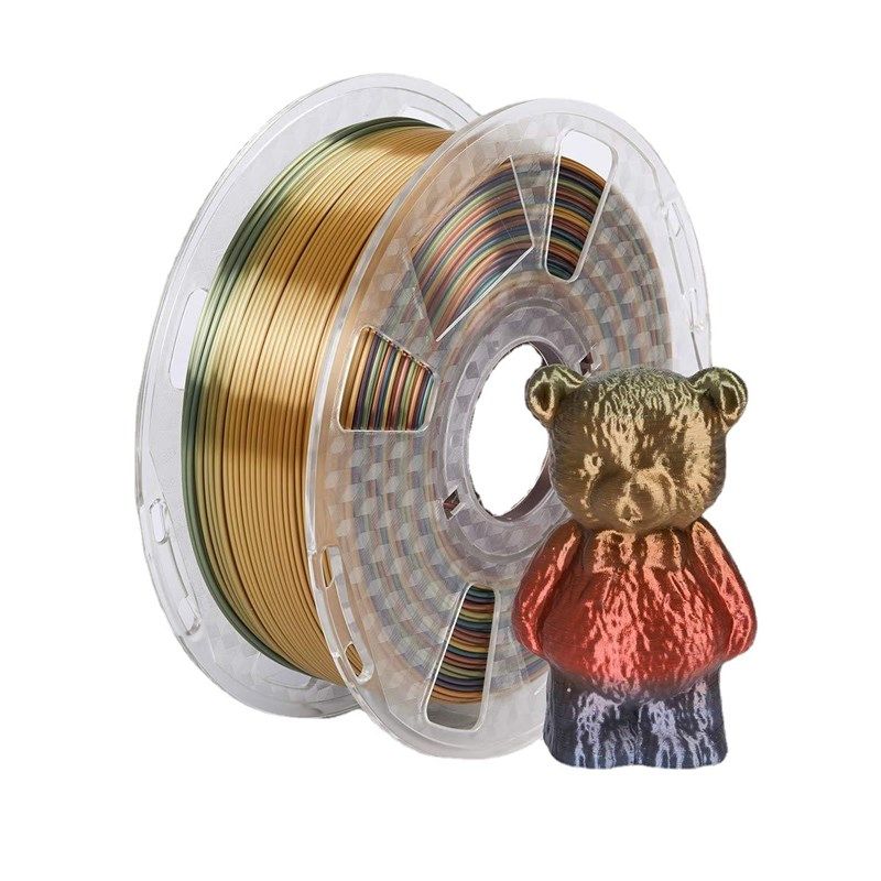 FDM 3d打印机耗材 丝绸PLA彩虹渐变材料1kg 1.75mm彩虹色打印线丝