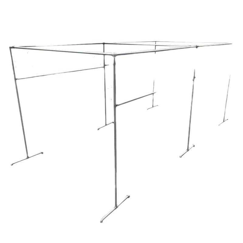 镀锌水管晾衣架家用加厚加粗防风庭院大型晒被架落地户外天台衣架