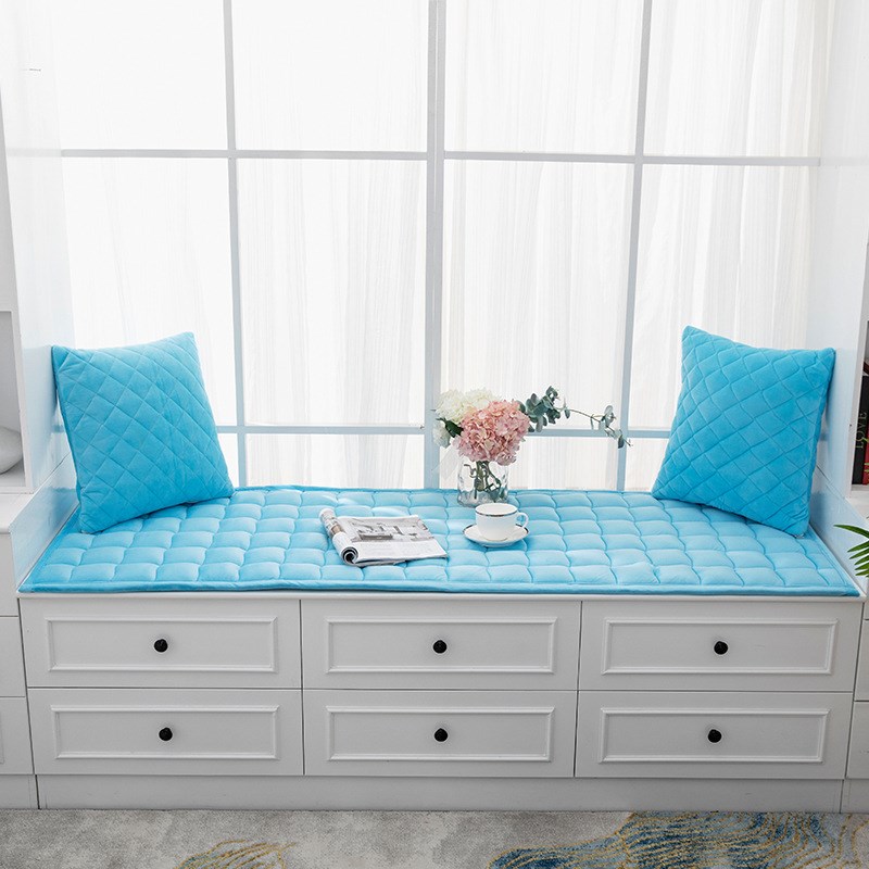 飘窗垫窗台垫简约现代毛绒加厚欧式阳台垫防滑榻榻米坐垫四季通用