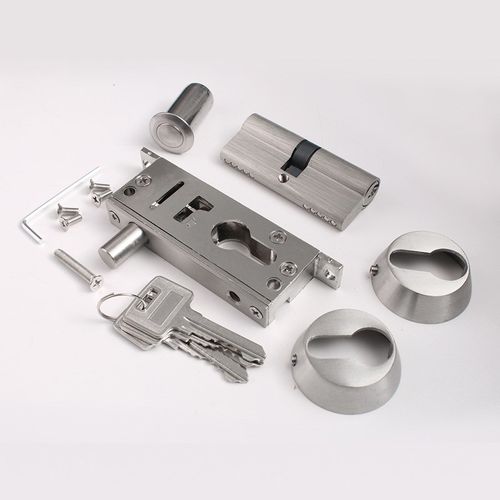 有框门地锁 有框玻璃门锁地弹门平推锁窄门框型材 带框门中间锁