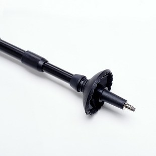 丛林虎户外旅游弯柄登山杖 铝合金避震支架三节爬山徒步T柄伸缩杖