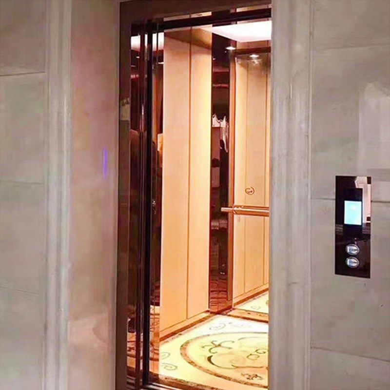 小型室内外别墅螺杆式电梯 400kg2 6层豪华电梯 住宅家用电梯