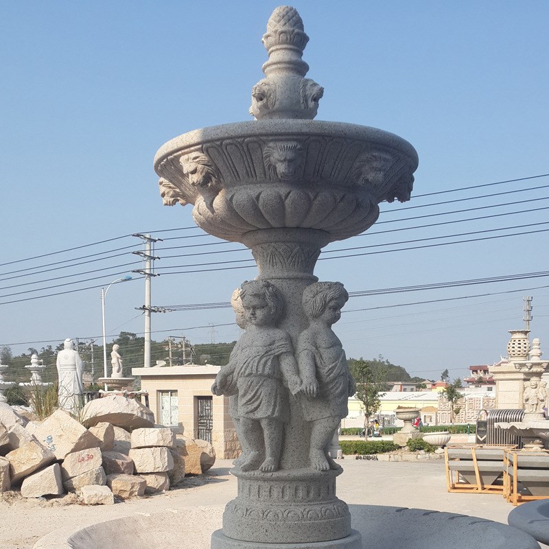 福建加工欧式石雕喷泉 酒店花园鱼池造景流水水钵 可安装