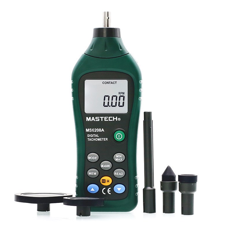 MASTECH华仪MS6208A接触式转速仪激光转速表电机转速计现货