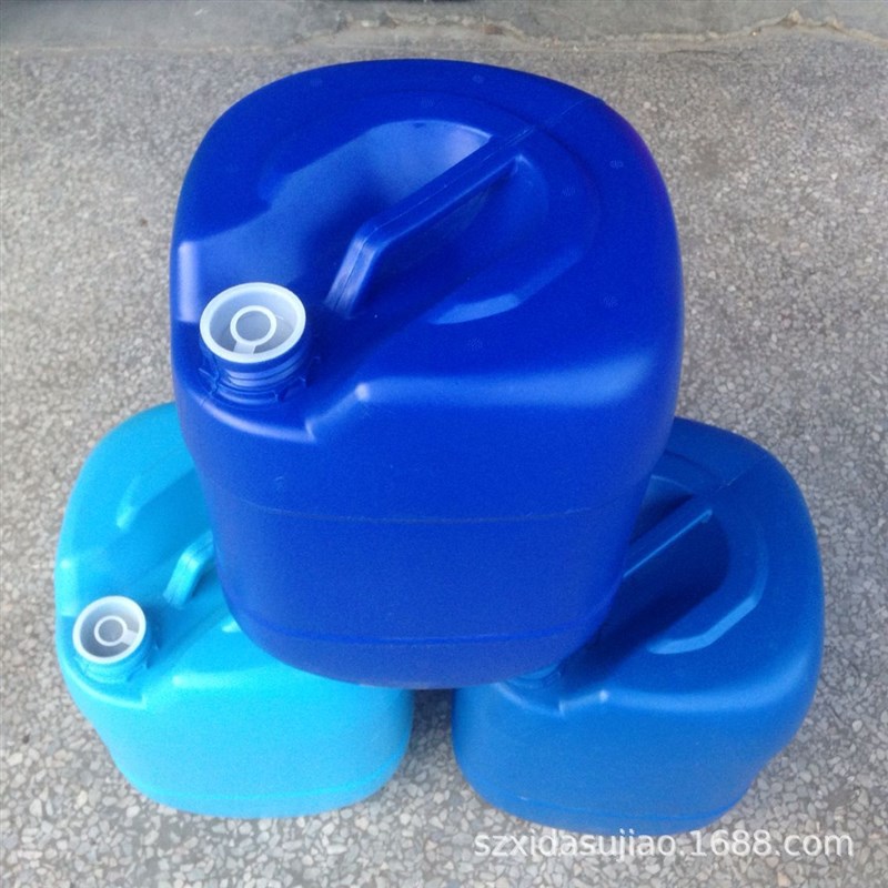 供应 PE塑胶25KG方形塑胶桶  25升塑料桶堆码桶 蓝色小口化工桶