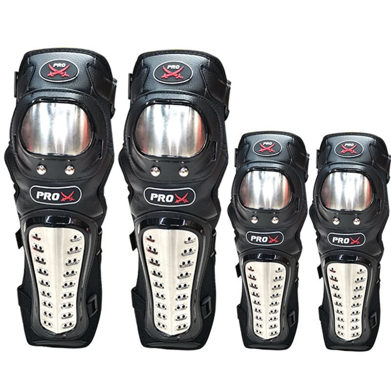 摩托车护具机车骑行护膝护肘不锈钢成人骑行护具四件套PRO套装
