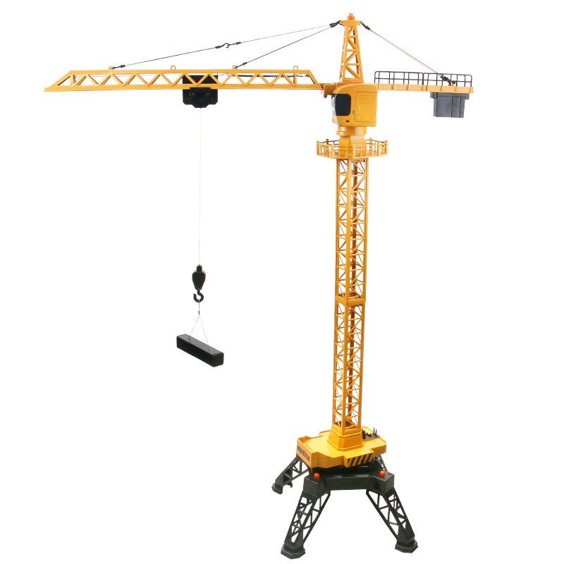 汇纳585遥控电动塔吊工程模型充电起重吊车吊机吊塔儿童工程车