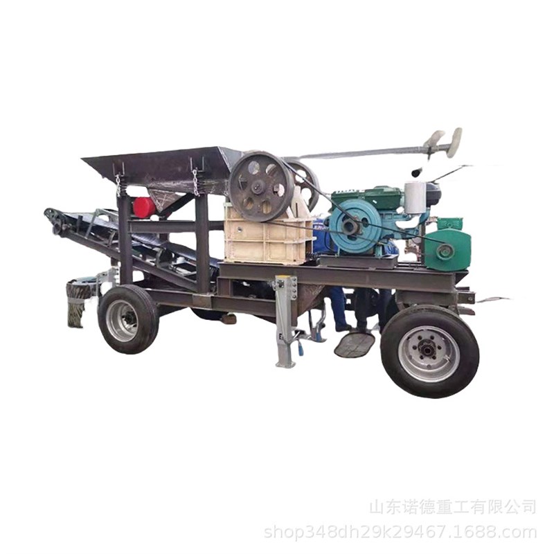 大型移动式破碎车建筑垃圾破碎站移动岩石破碎机环保砂石料破碎站