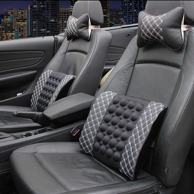 汽车靠垫腰垫腰靠电动按摩护腰靠背垫主驾驶座椅支撑腰枕腰托车用