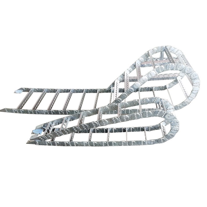 重载型钢制拖链 全封闭不锈钢护罩拖链 钢铝金属坦克拖链厂家直销