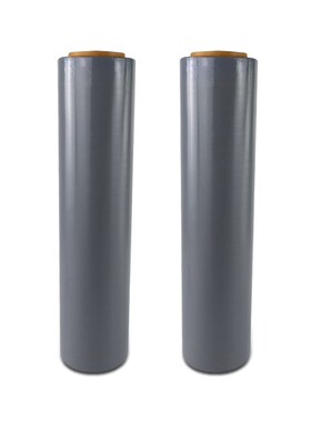 pe灰色缠绕膜50cm宽大卷拉伸膜工业塑料膜搬家打包膜商用保护膜