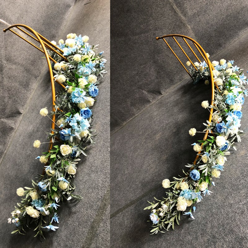 新款婚庆道具铁艺弧形围栏婚庆圆舞台装饰铁艺弧形栅栏铁艺道具