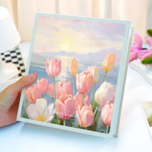 活页相册竖版情侣拍立得34寸5寸6寸照片收纳纪念册家庭大容量影集