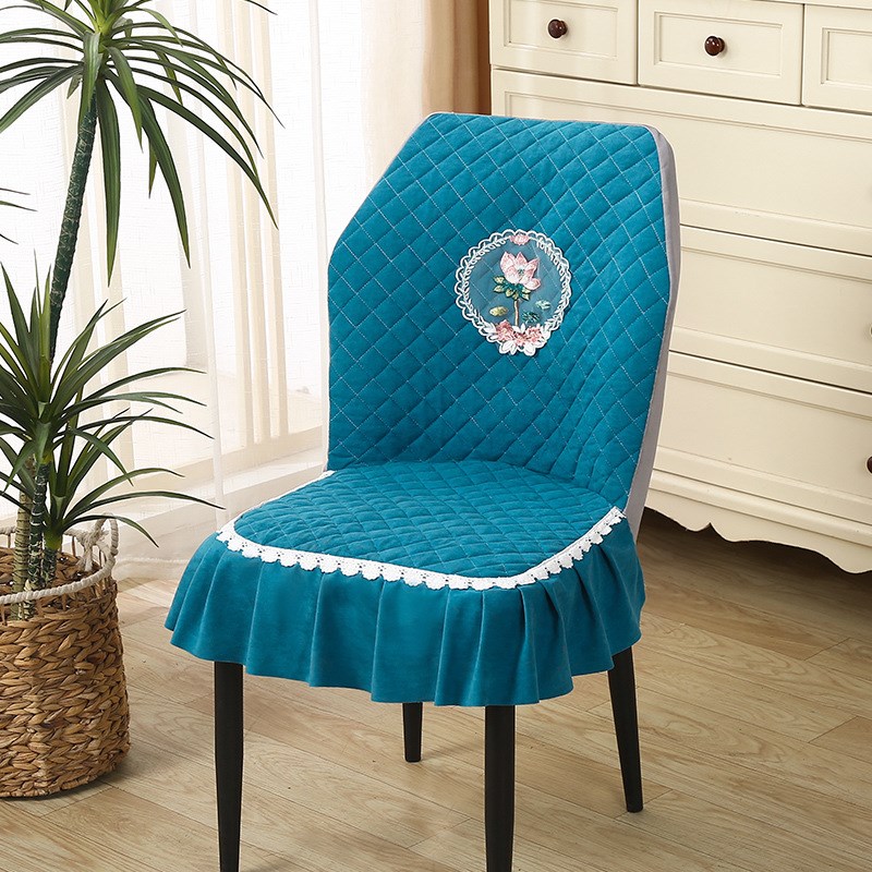 新款弹力椅套弧形凳子套贝壳扇形皮椅子套罩马蹄半圆椅子垫餐椅套