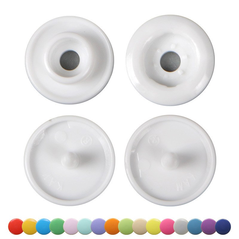 华联KAM塑料四合扣T3T5T8树脂四合扣黑白色按扣彩色子母暗扣现货