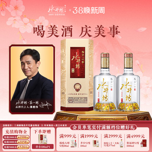 【梁朝伟首选白酒】水井坊井台52度520ml*2双支 浓香型商务宴请