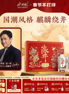 【顺丰48小时】水井坊小水井52度500ML*2 双支礼盒浓香型送礼
