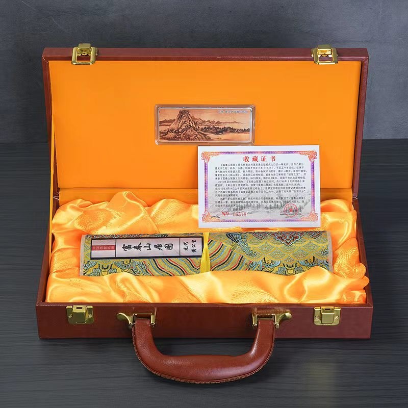 清明上河图防伪宣纸版卷轴画丝绸画创意礼品套装十大名画收藏