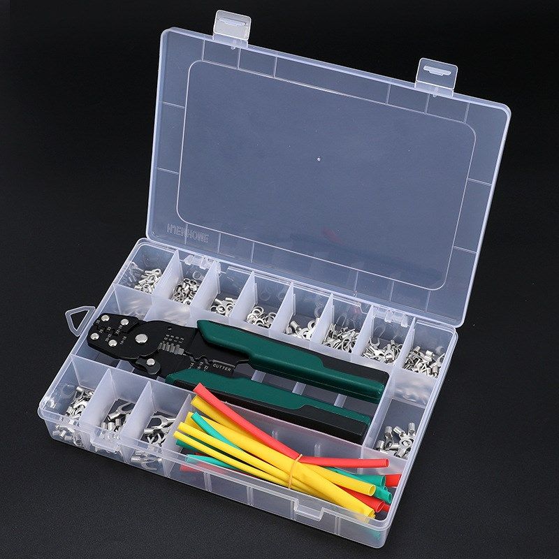 厂家直销圆形叉形RNB/SNB冷压接线裸接线端子铜鼻子线耳340只套装