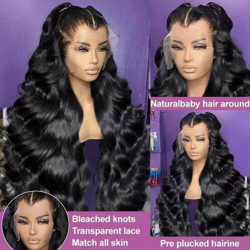 款28 36 Inch 136 Lace Frontal Body Wave Human Wigs134