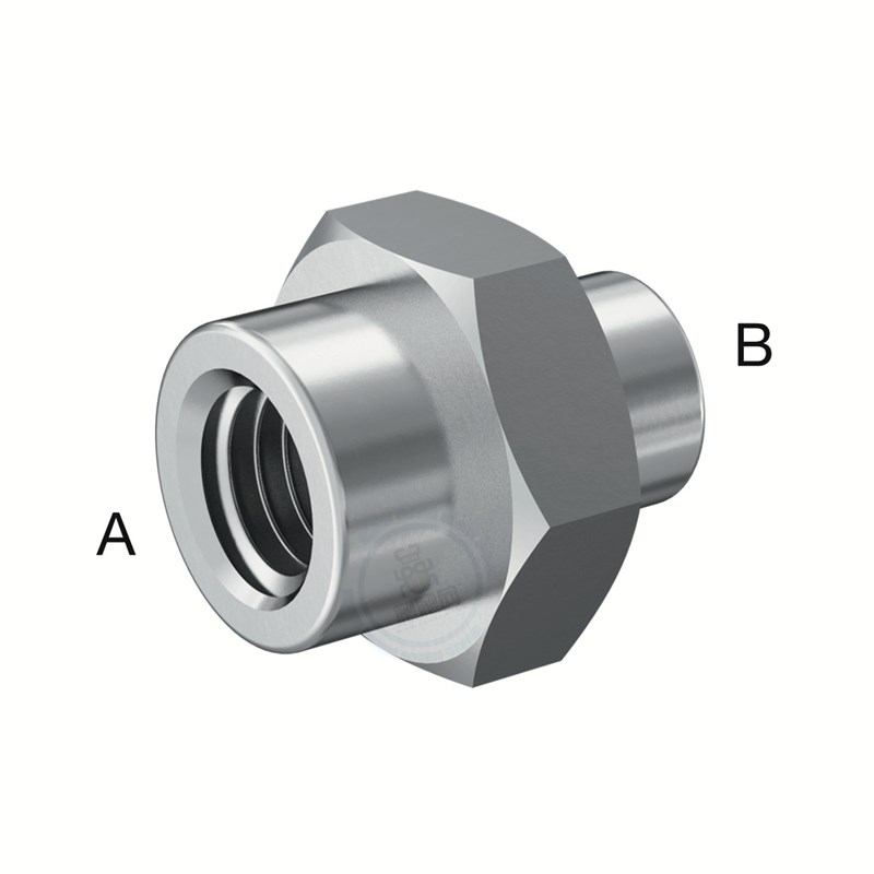 BSPP Female 耐极压316不锈钢六角变径内丝直通 114P148