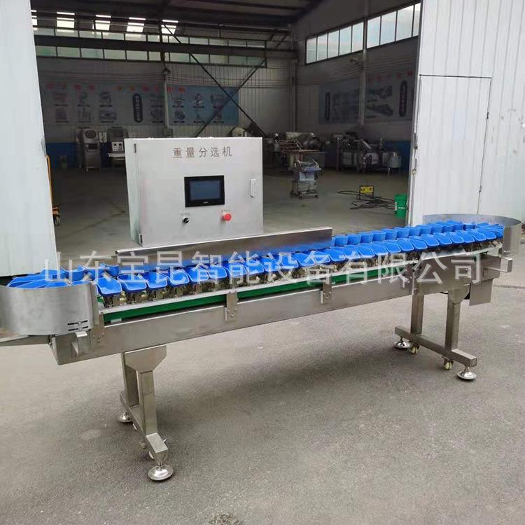 白条鸡重量分选机皮带式重量检测机甲鱼肉块称重自动翻盒分级设备
