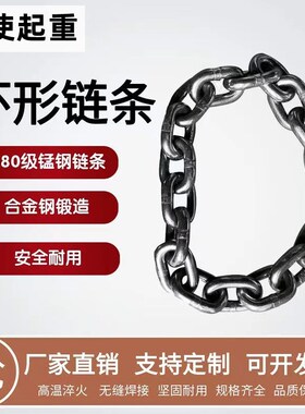 环形链条G80锰钢链条卸钢筋兜底铁链条圆形吊链吊装链起重吊索具