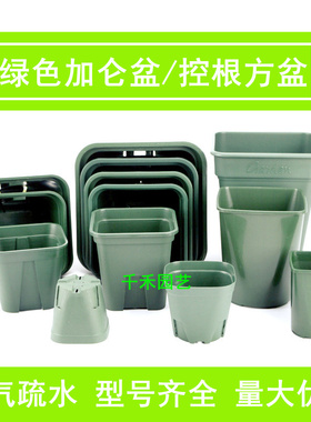 绿色控根方盆可配底盘托架多肉月季铁线莲兰花石斛透气加仑花盆