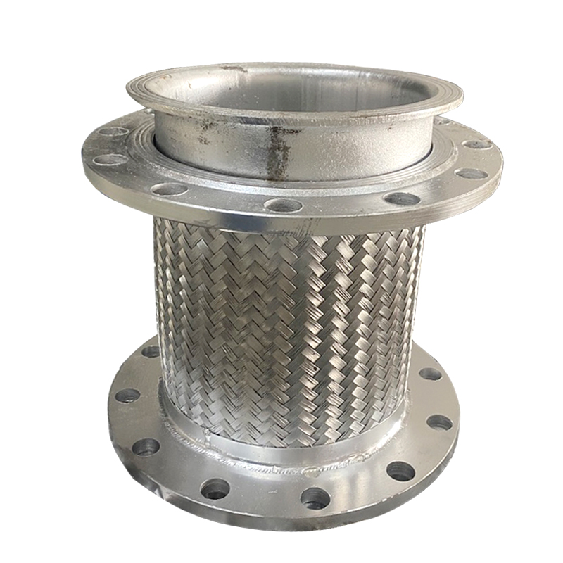 304不锈钢法兰金属波纹软管编织网高温高压蒸汽工业防爆法兰连接