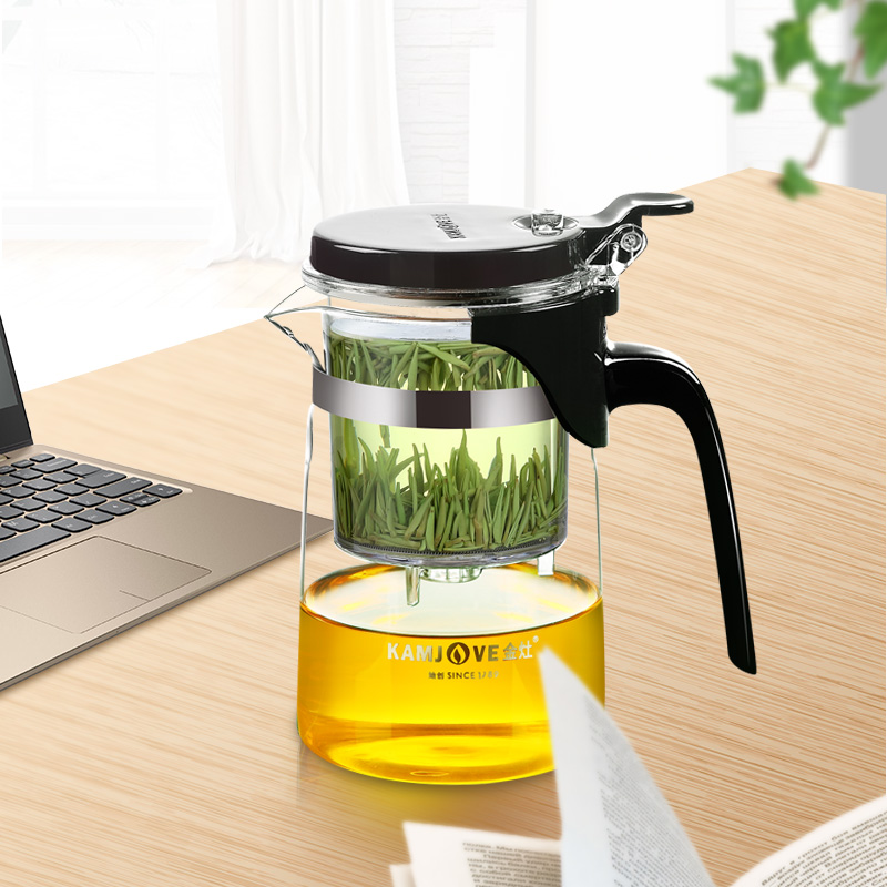 金灶飘逸杯泡茶壶茶水分离过滤花茶壶冲茶器耐热玻璃茶杯茶具家用
