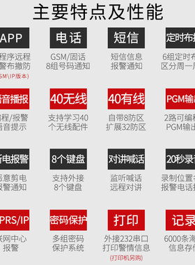 艾礼AL-238P防盗报警器家用店铺有线无线电话网络联网报警主机