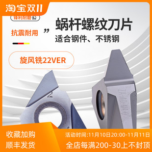 M3.0 1.25 40度蜗杆螺纹刀片立装 0.5 1.5 2.5螺纹刀片 22VER