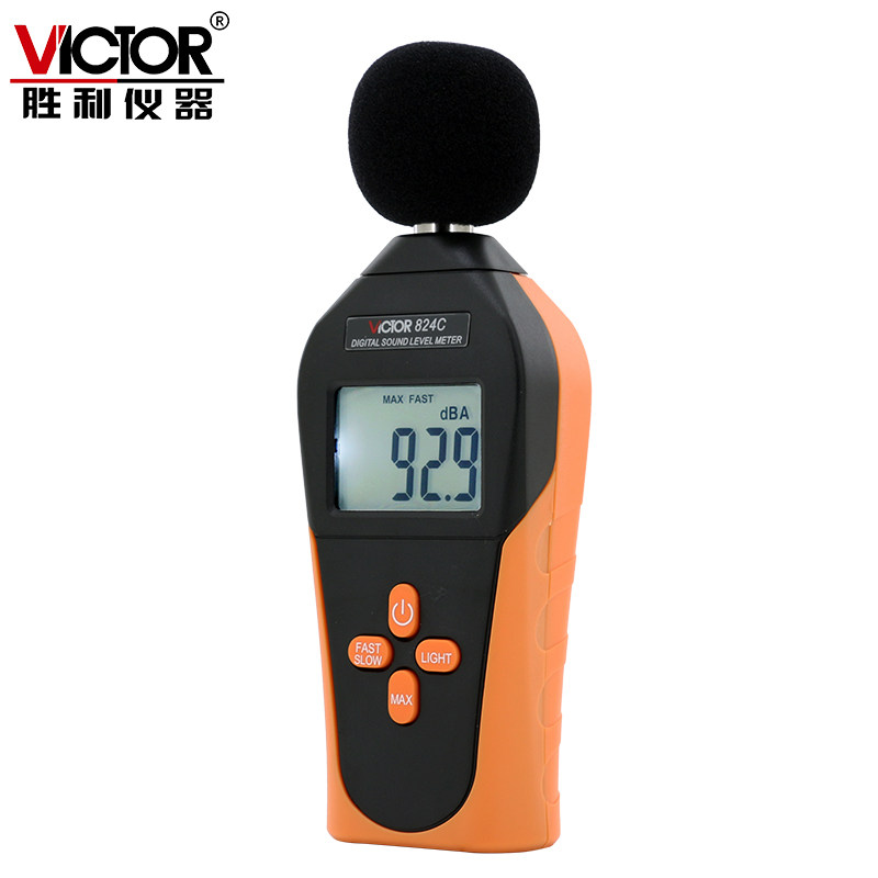 胜利VC824C/824 数字迷你噪音计 声级计 dB分贝仪 噪声音量测试仪