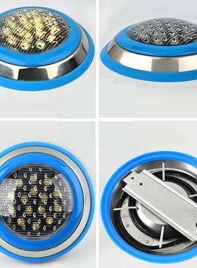 led泳池灯户外防水挂壁式水池灯低压12V24V水下灯RGB七彩水底壁灯