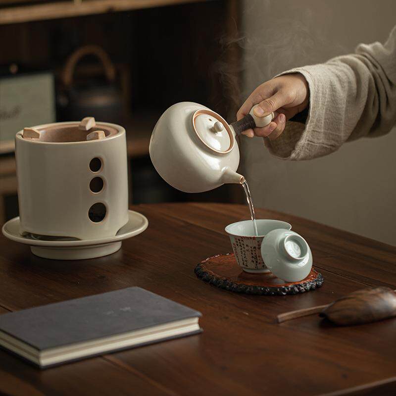 围炉煮茶网红烤火炉套装日式茶壶家用聚会户外陶瓷煮茶炉炭炉泡茶