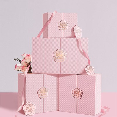 礼盒空盒子生日礼物盒化妆品护肤品装盒礼品盒定印logo