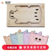 金致T058猪猪卡包公交套小猪银行手工皮具钱包激光刀模可定制