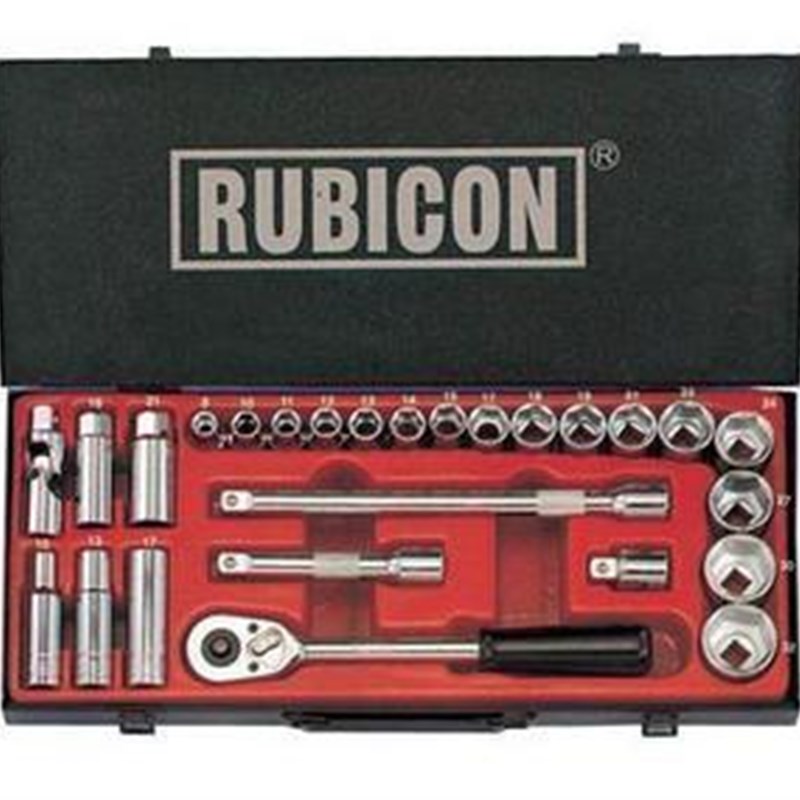 RUBICON日本罗宾汉 1/2 公制六角套筒组RGS-026 26件 8-32nn