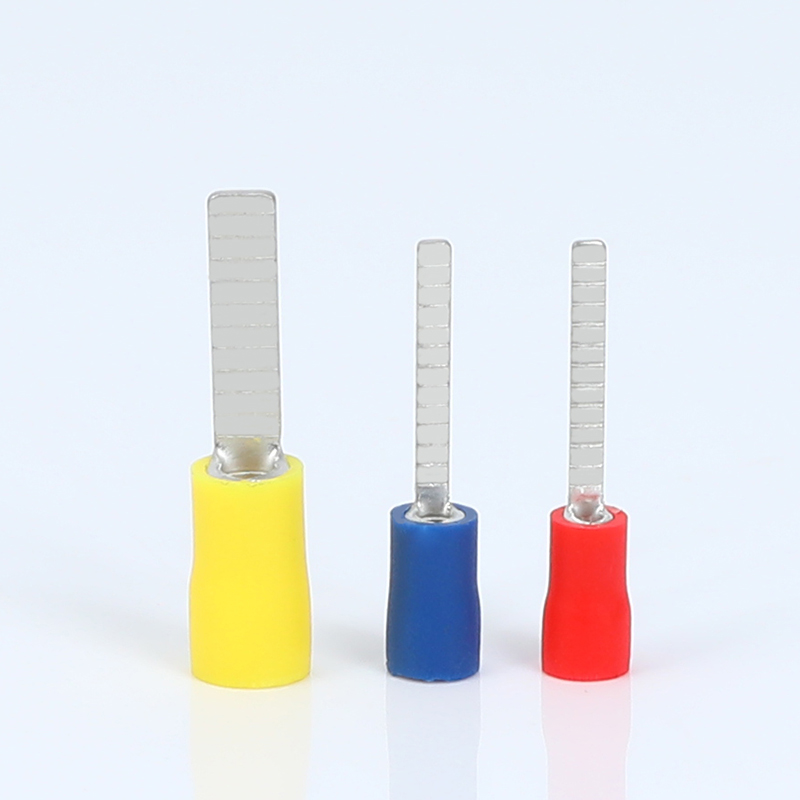 DBN/DBV1.25/2/5.5-10/14片型预绝缘裸冷压端子 C45插片针黄紫铜