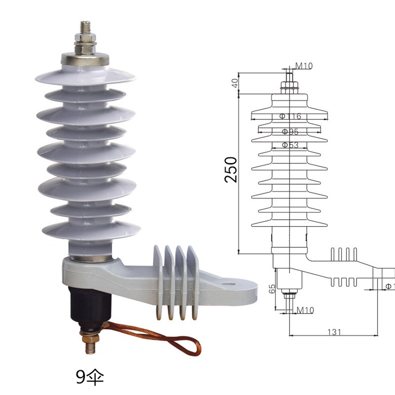 西高 18KV 20kv 21KV 24KV出口型氧化锌避雷器 HY5WZ-24/66