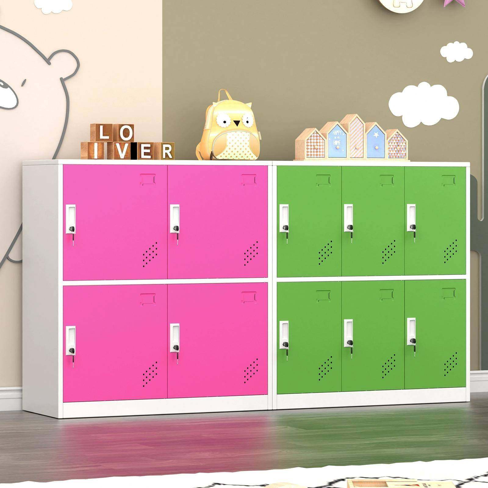 幼儿园书包柜教室储物柜小学生书包收纳柜钢制带锁学校铁皮小矮柜,自行车/骑行装备/零配件,更多零件/配件,淘宝优惠券,粉丝福利购,淘宝优惠卷