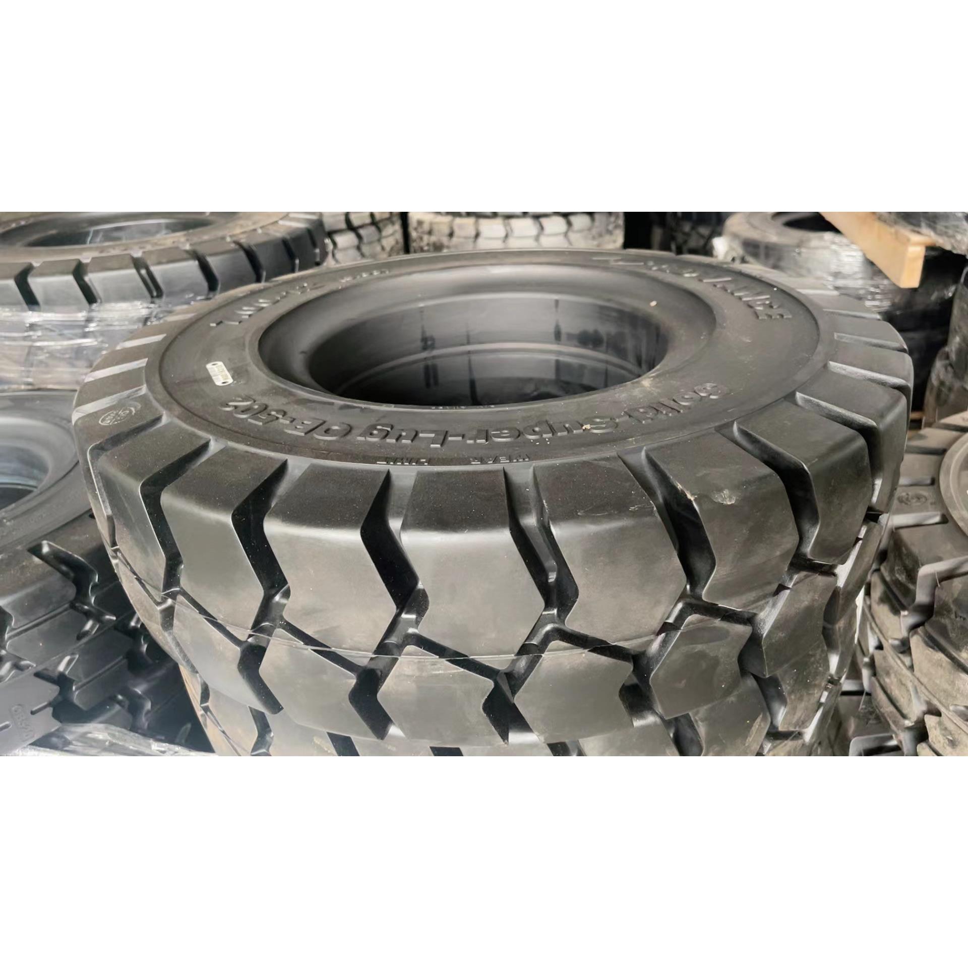 18X7-9实心轮胎/700-12后轮650-10前轮28X9-15实心钢环杭茶合力