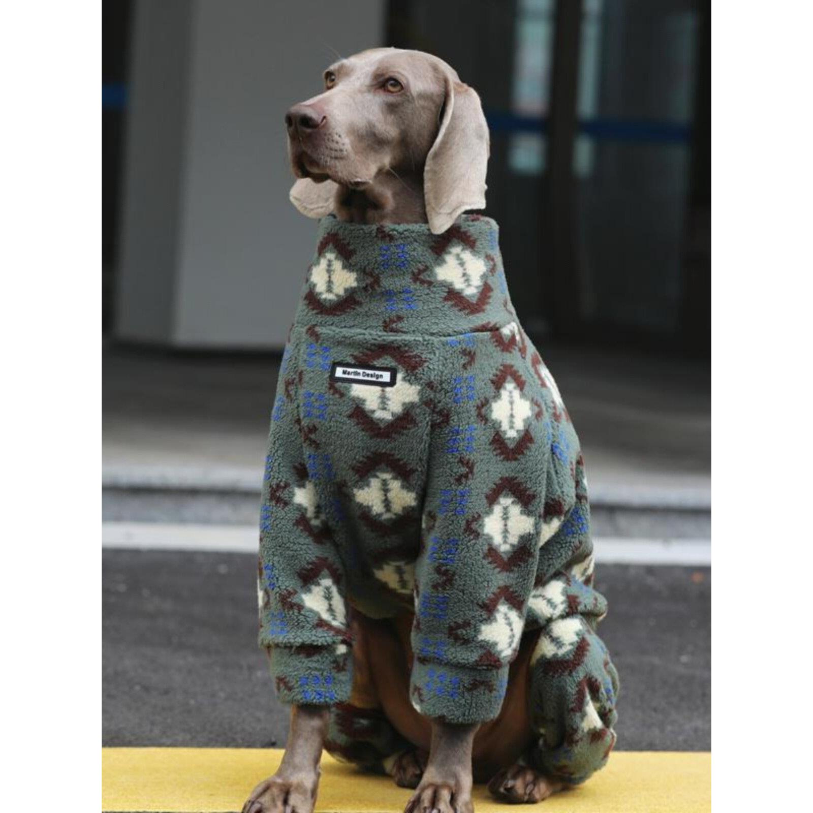 大型犬加厚双面绒四脚保暖大狗衣服拉布拉多金毛杜宾边牧保暖加厚