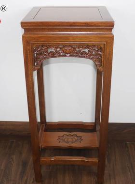 方四形客厅阳台卯花架摆件45712内落地式置物室架新中式仿古榫花