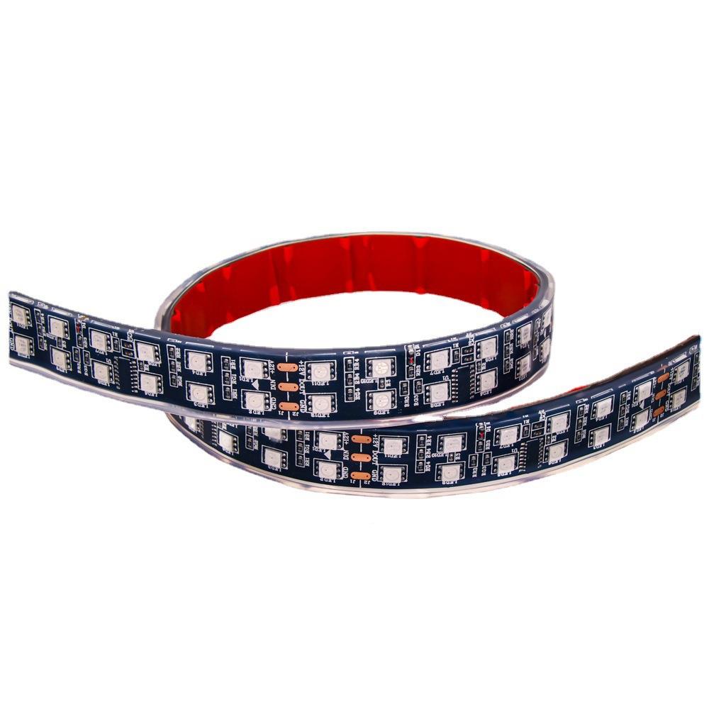 L变ED幻彩双排AL674095灯10段120灯1V低压灌2胶全带彩色跑马软灯